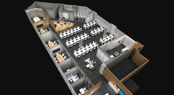 星火教育辦公室裝修設(shè)計案例效果圖