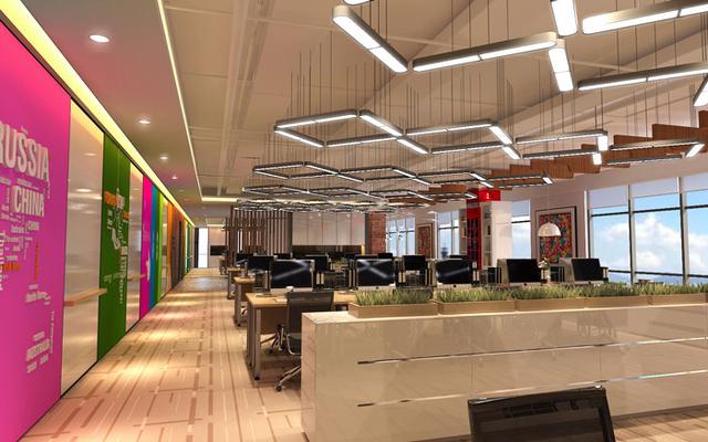 網絡科技公司辦公室裝修設計案例效果圖